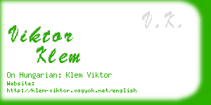 viktor klem business card